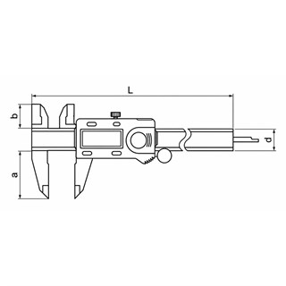 Asimeto AS-307124 0-300 mm x 0.01 mm Normal Tip Dijital Kumpas