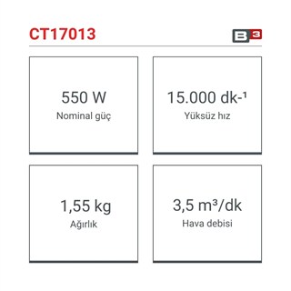 Crown CT17013 Hava Üfleme ve Vakum Makinesi 550 Watt