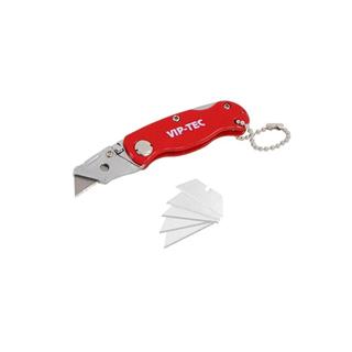 Vip-Tec VT875158 Katlanabilir Mini Trapez Maket Bıçağı 10 mm - 5 Yedek Bıçaklı