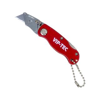 Vip-Tec VT875158 Katlanabilir Mini Trapez Maket Bıçağı 10 mm - 5 Yedek Bıçaklı
