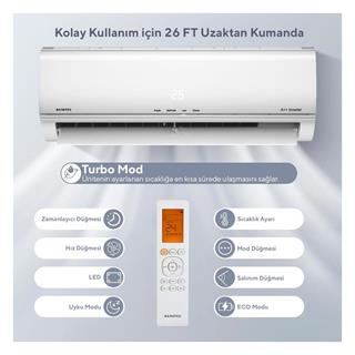 Kumtel Matsu KMSAC-12 A++ 12.000 BTU Inverter Duvar Tipi Split Klima