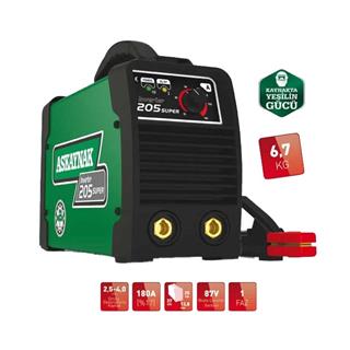 Askaynak İnverter 205 Süper Örtülü Elektrod Kaynak Makinesi 180 Amper - 701AS205S