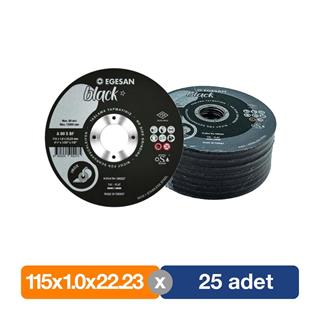 Egesan Black 115x1.0x22.23 INOX Paslanmaz Çelik İnce Kesme Diski 590227 (A 60 S BF) - 25li Paket