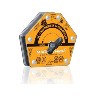 Magnethink Aç Kapa Çok Açılı Manyetik Kaynak Gönyesi - Turuncu