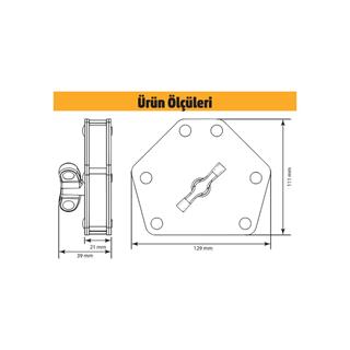 Magnethink Aç Kapa Çok Açılı Manyetik Kaynak Gönyesi - Mavi