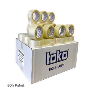 Toko Hotmelt Koli Bandı 45 mm x 100 metre Şeffaf 60Lı Paket