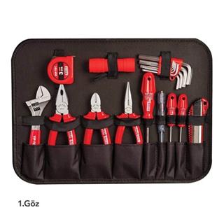 Vip-Tec VT100020D-130 Formen Dolu Takım Çantası 130 Parça 3 Gözlü