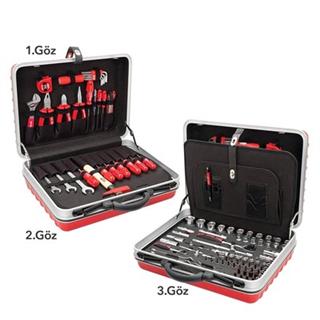 Vip-Tec VT100020D-130 Formen Dolu Takım Çantası 130 Parça 3 Gözlü