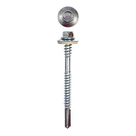 5.5x105 DIN 7504K Altıköşe Pul Başlı Matkap Uçlu Poliüretan Çatı Sandviç Panel Vidası 12 mm