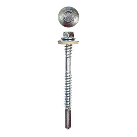 5.5x135 DIN 7504K Altıköşe Pul Başlı Matkap Uçlu Poliüretan Çatı Sandviç Panel Vidası 12 mm