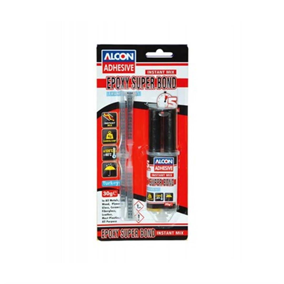 Alcon Epoxy Transparent Super Bond Syringe Mix Epoksi Yapıştırıcı 30gr. M-2313