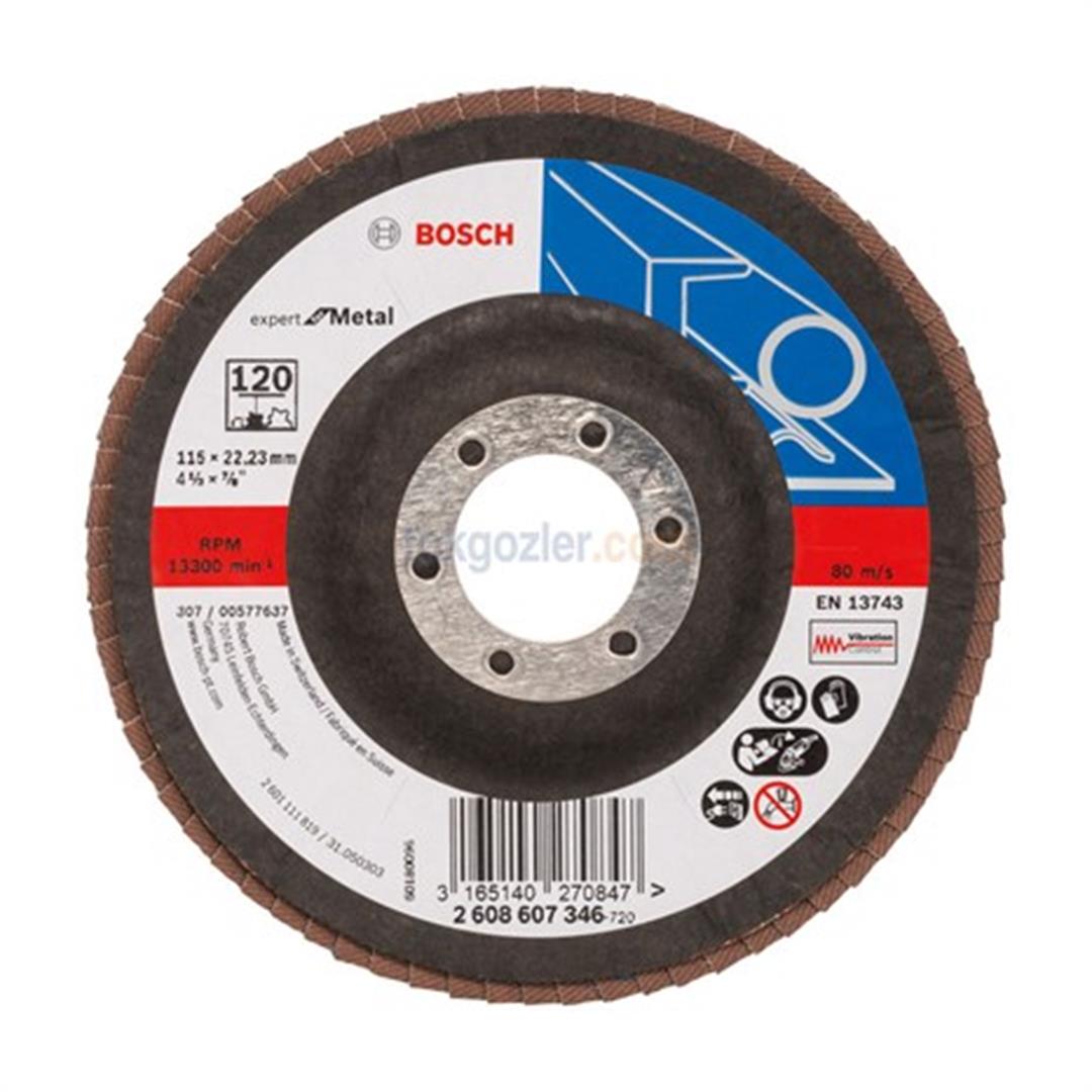 Bosch 115 mm 120 K Expert for Metal Flap Zımpara Diski
