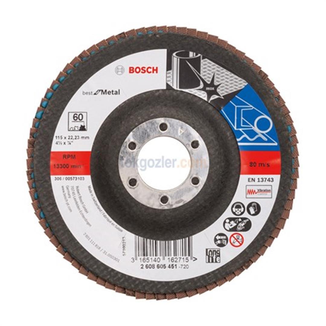 Bosch 115 mm 60 K Best for Metal Flap Zımpara Diski