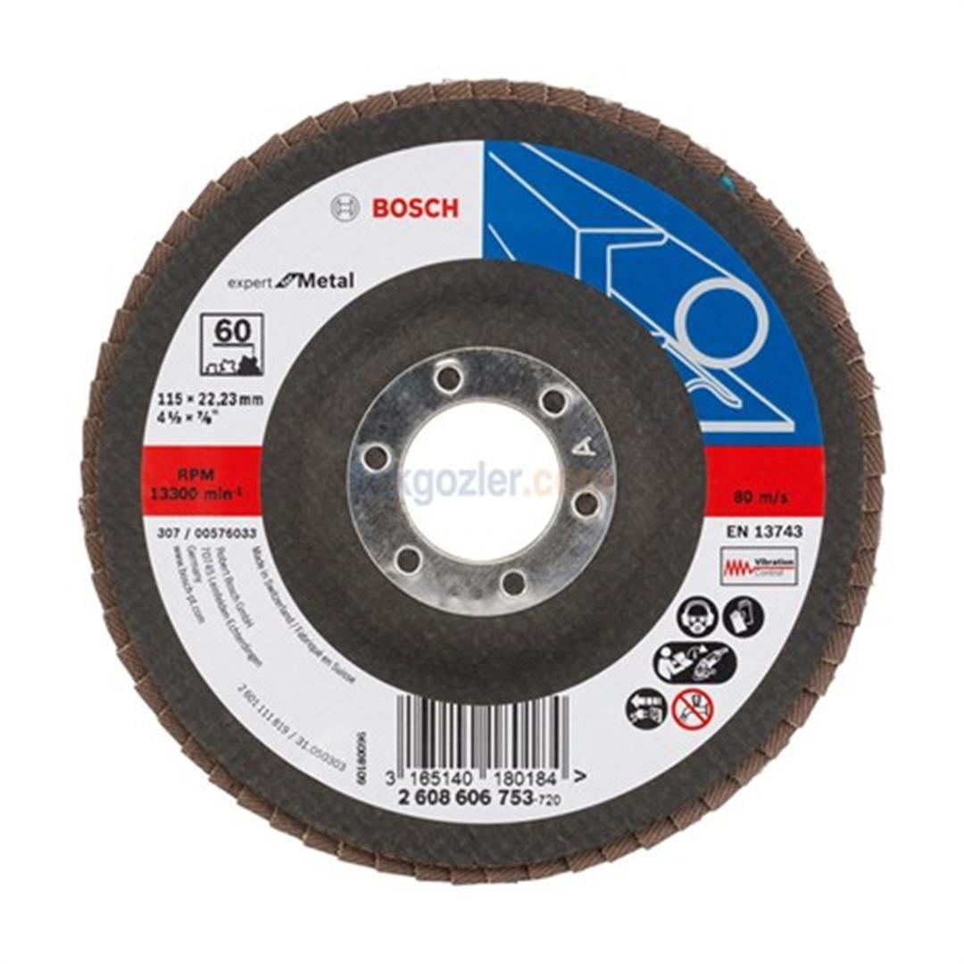 Bosch 115 mm 60 K Expert for Metal Flap Zımpara Diski