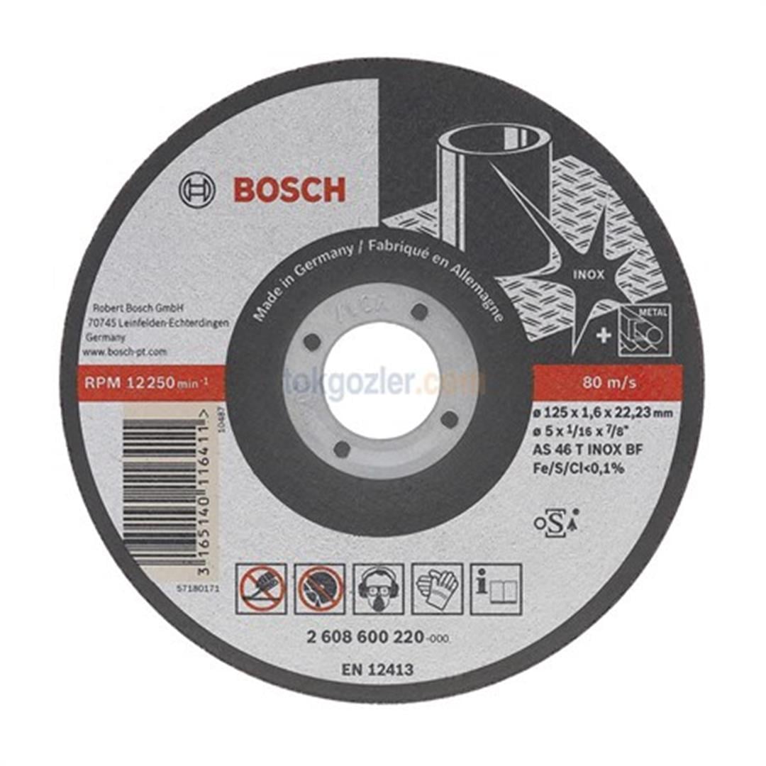 Bosch 115x1.0 mm Inox Rapido Turbo Seri Düz Kesme Diski