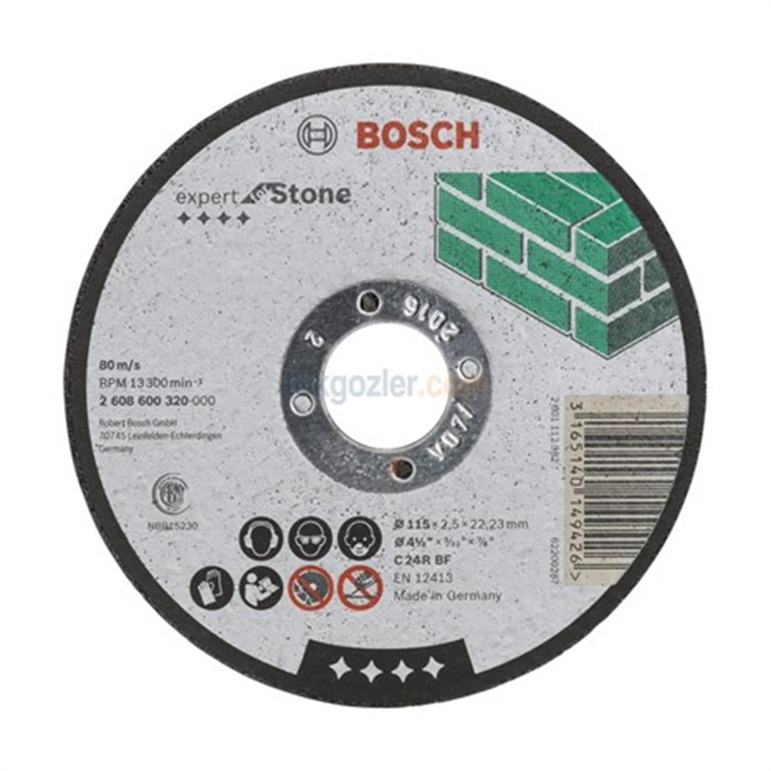 Bosch 115x2.5 mm Expert for Stone - Taş İçin Düz Kesme Diski