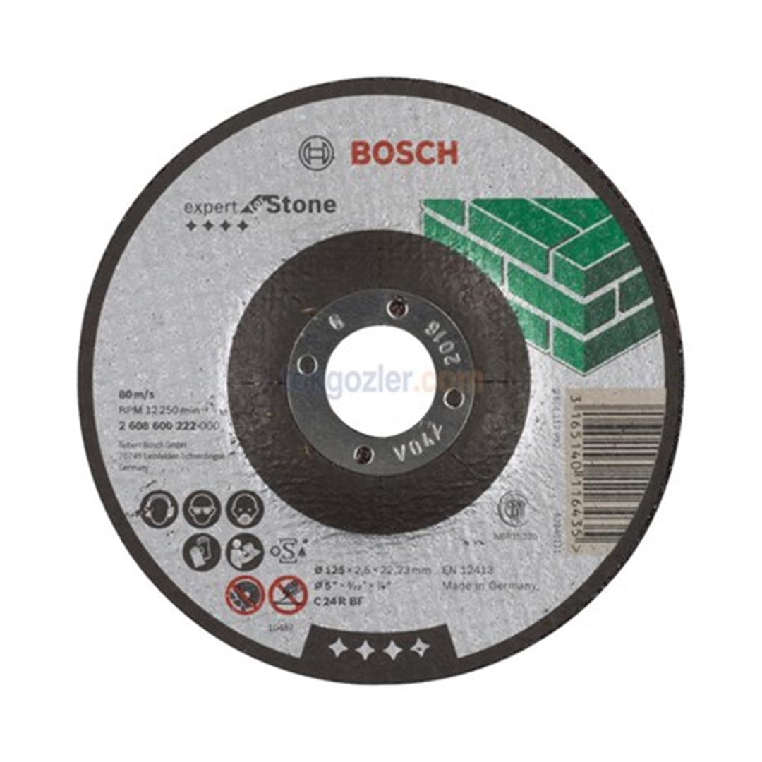 Bosch 125x2.5 mm Expert for Stone - Taş İçin Bombeli Kesme Diski