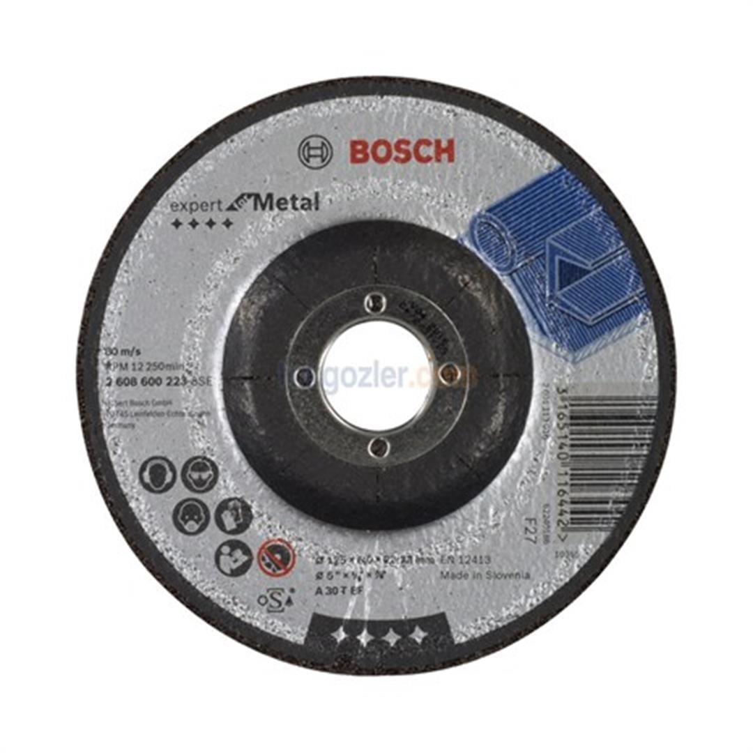 Bosch 125x6.0 mm Expert for Metal Bombeli Taşlama Diski
