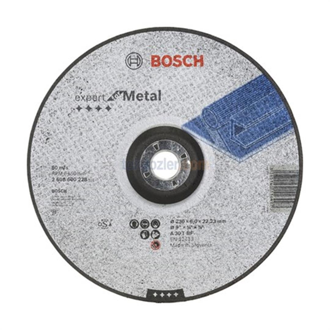 Bosch 230x6.0 mm Expert for Metal Bombeli Taşlama Diski