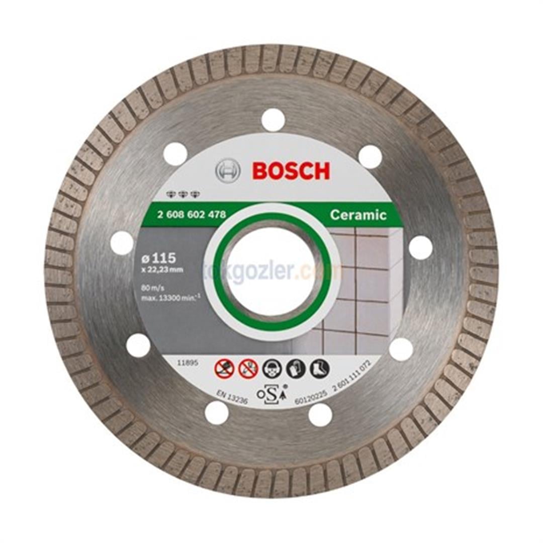 Bosch Best for Ceramic Extraclean Turbo - Seramik ve Fayans İçin Elmas Kesme Diski 115 mm