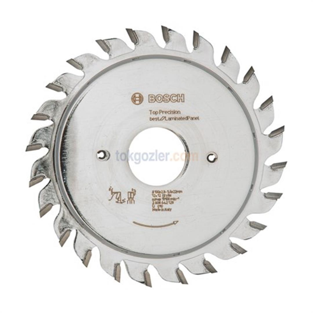 Bosch Best for LaminatedPanel 100x22 mm 12+12 D Laminat Panel Daire Testere Ön Çizme Bıçağı