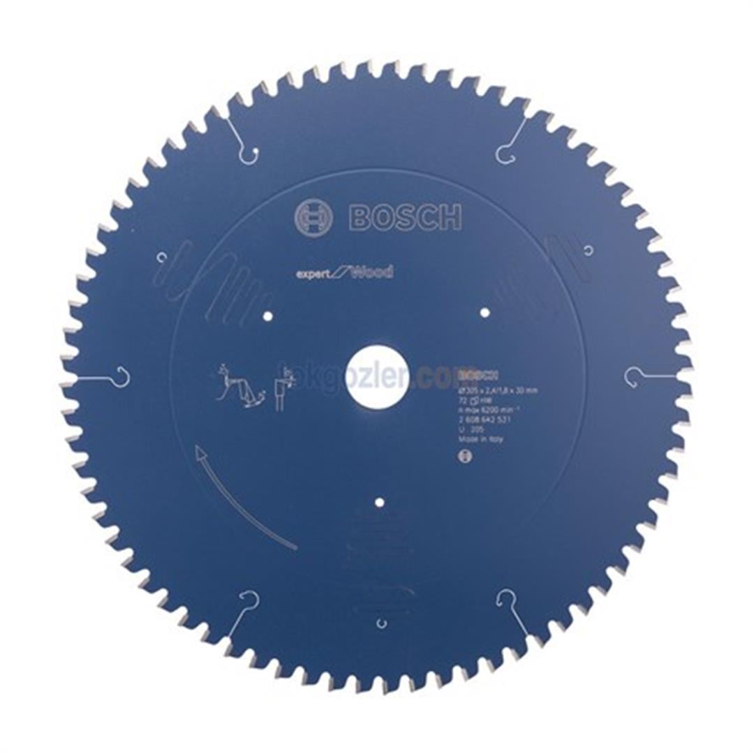 Bosch Expert for Wood 305x30 mm 72 Diş Ahşap İçin Daire Testere Bıçağı