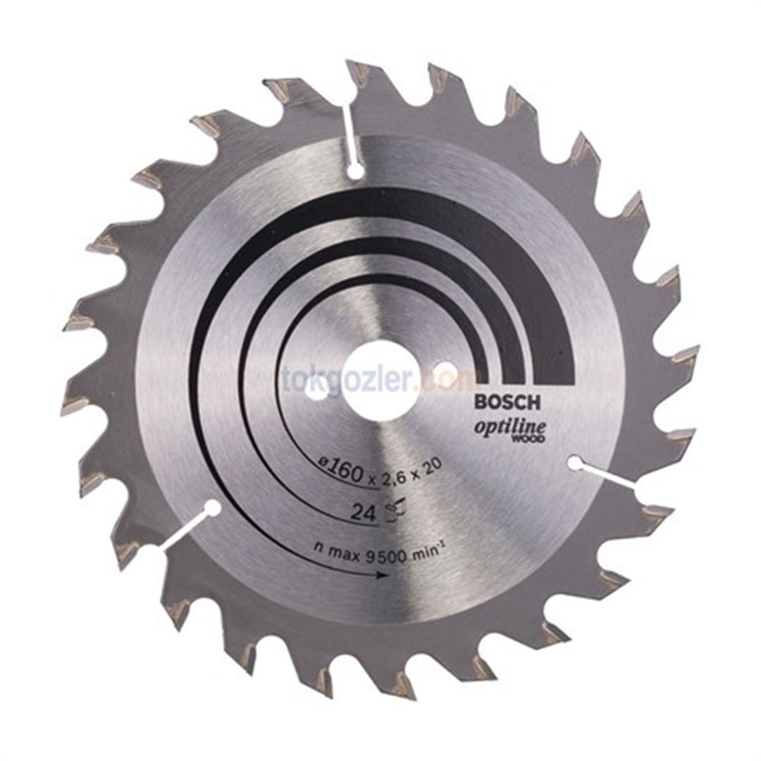 Bosch Optiline Wood 160x20/16 mm 24 Diş Ahşap İçin Daire Testere Bıçağı