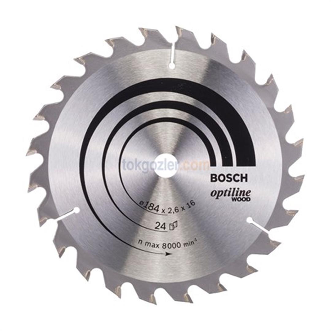 Bosch Optiline Wood 184x16 mm 24 Diş Ahşap İçin Daire Testere Bıçağı