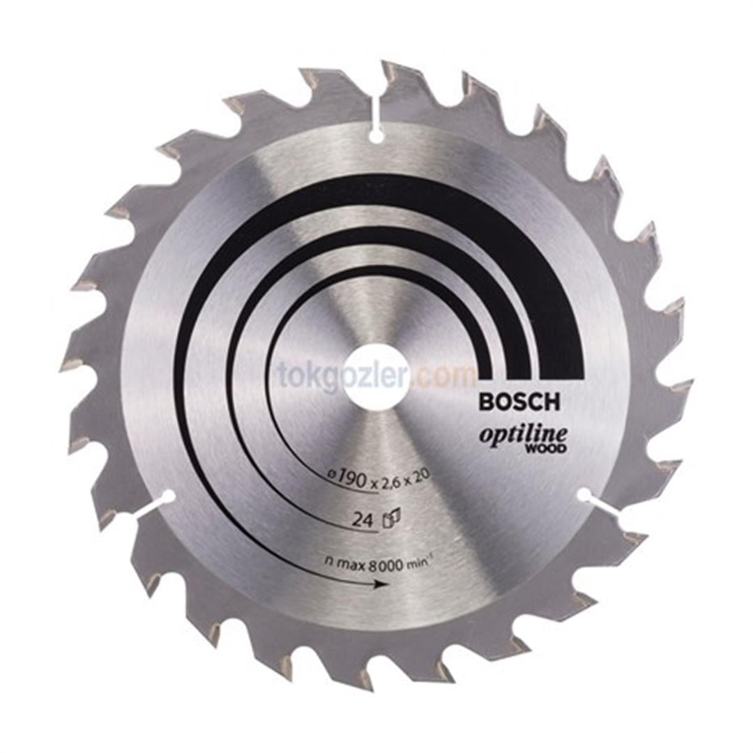 Bosch Optiline Wood 190x20/16 mm 24 Diş Ahşap İçin Daire Testere Bıçağı