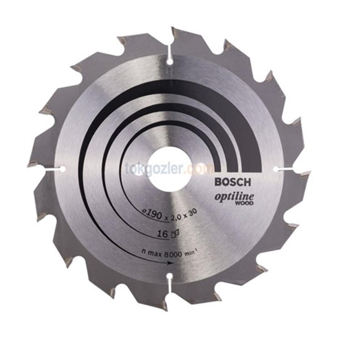 Bosch Optiline Wood 190x30 mm 16 Diş Ahşap İçin Daire Testere Bıçağı