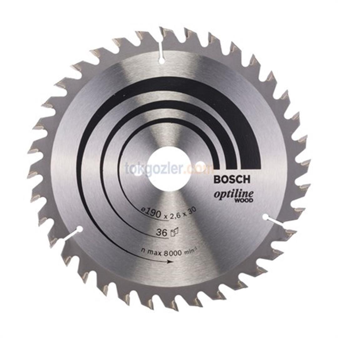 Bosch Optiline Wood 190x30 mm 36 Diş Ahşap İçin Daire Testere Bıçağı