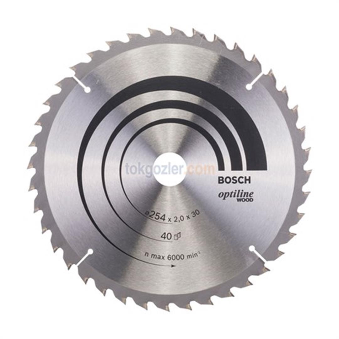 Bosch Optiline Wood 254x30 mm 40 Diş Ahşap İçin Daire Testere Bıçağı