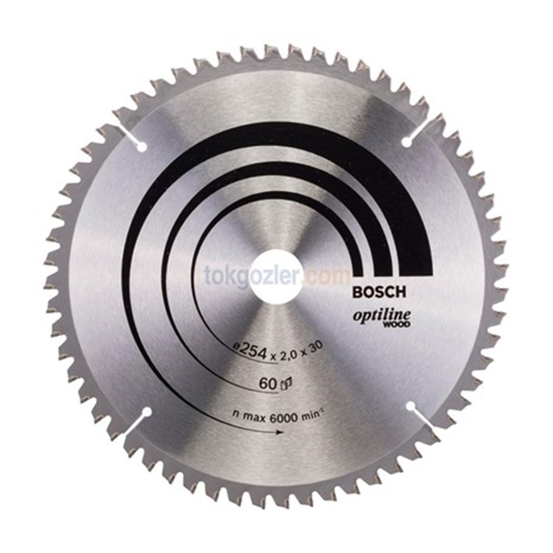 Bosch Optiline Wood 254x30 mm 60 Diş Ahşap İçin Daire Testere Bıçağı