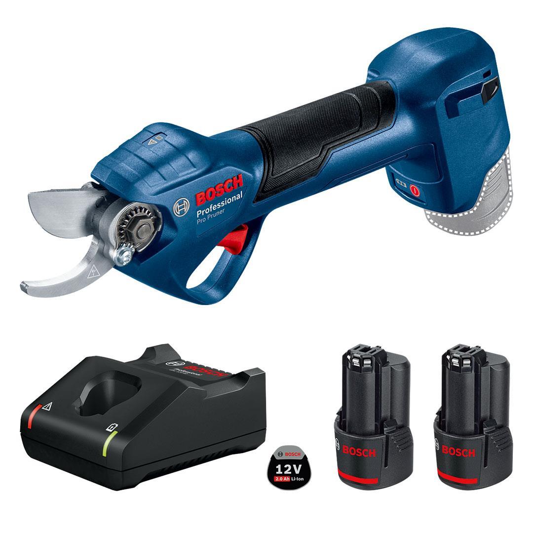 Bosch Pro Pruner Çift Akülü Bahçe ve Dal Dudama Makası 12V 2.0Ah Şarj Cihazlı