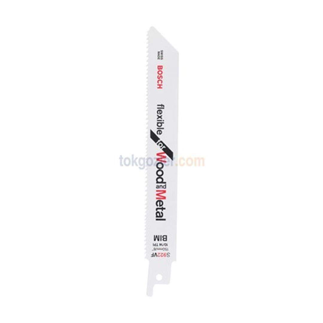Bosch S 922 VF Flexible for Wood and Metal 5'li Ahşap ve Metal Tilki Kuyruğu Testere Bıçağı