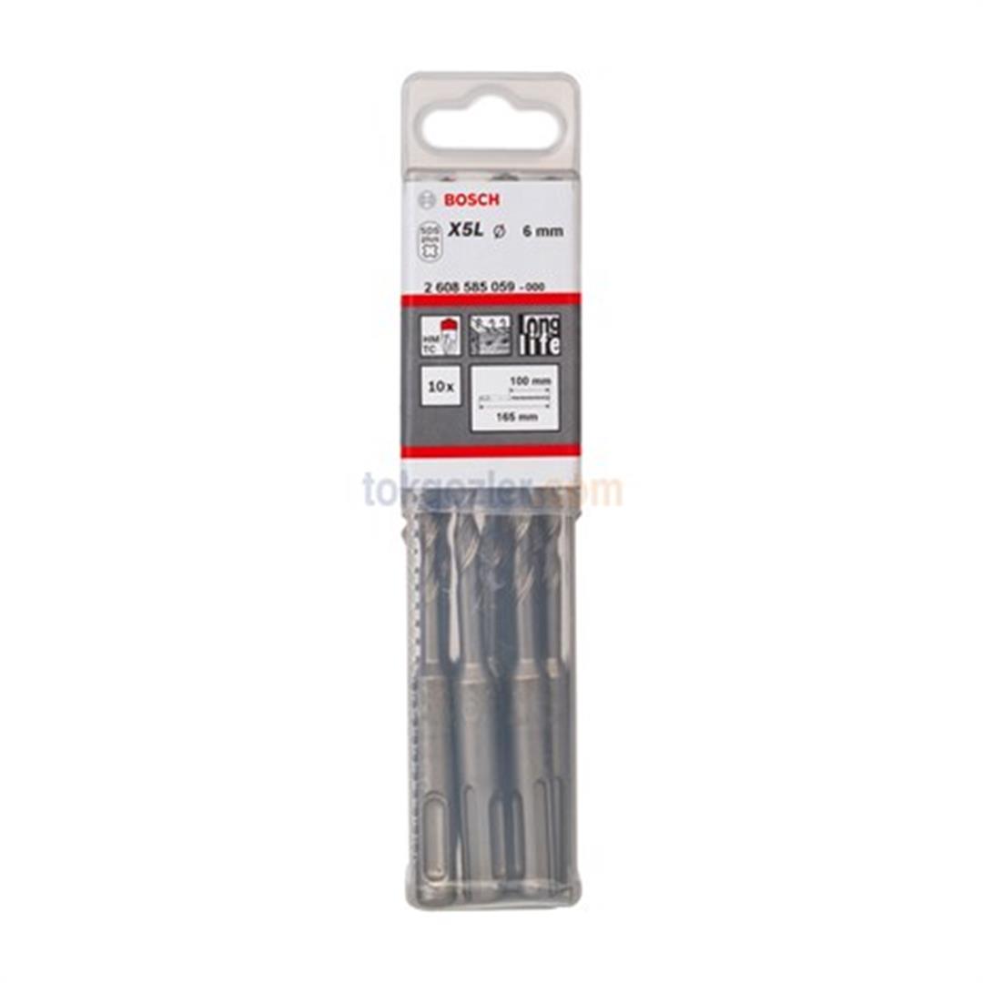 Bosch SDS-Plus-7 Kırıcı Delici Matkap Ucu 6x165 mm 10'lu Paket