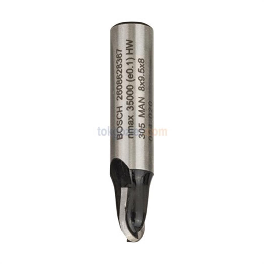 Bosch Standard Wood Ahşap İçin Boşluk Frezeleri Yarımay Freze Ucu 8x8x40x4 mm
