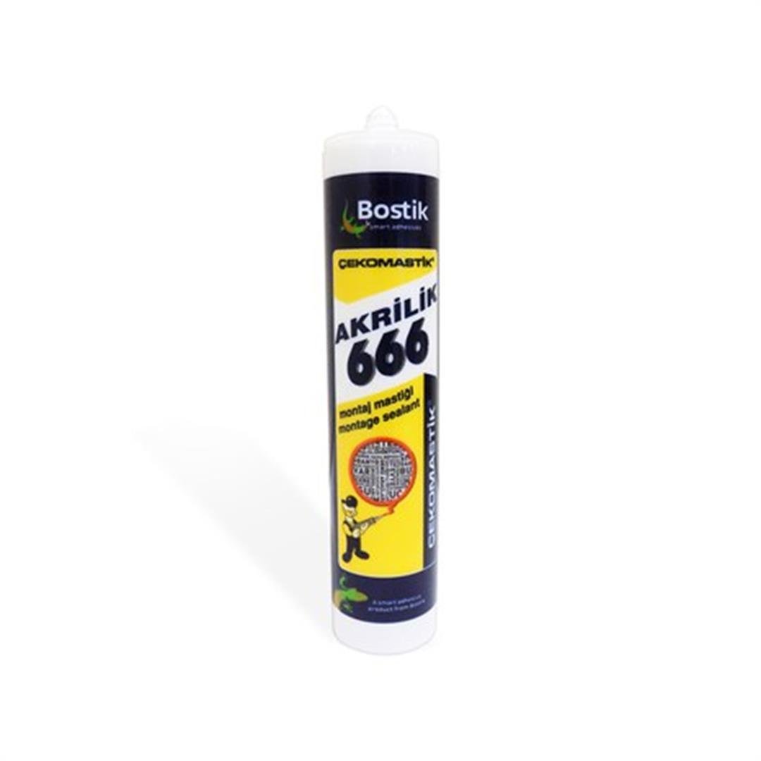 Çekomastik 666 Montaj Mastik Kartuş Beyaz 500 gr.