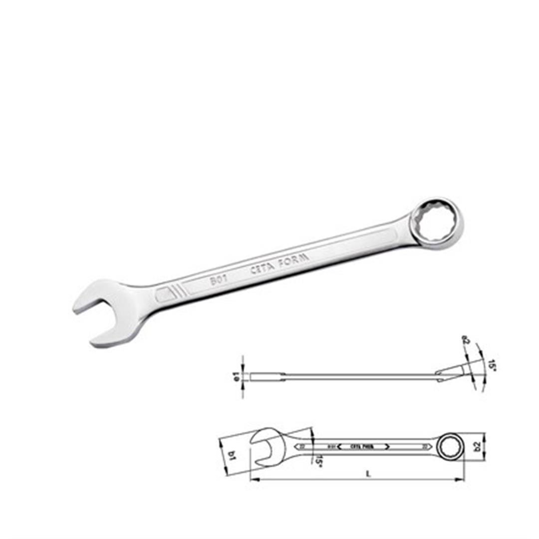 Ceta Form B01-06 Kombine Anahtar Kısa Boy 6 mm