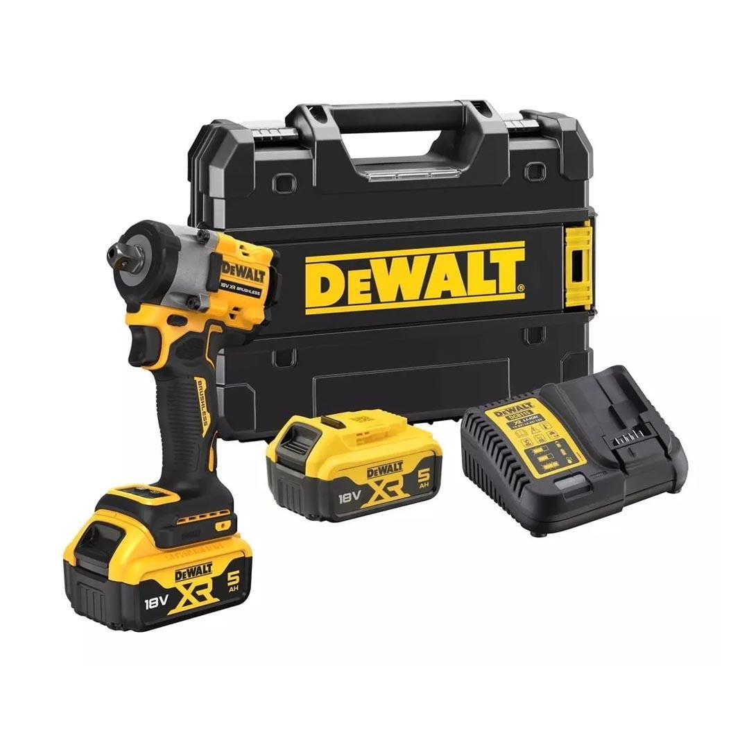 Dewalt DCF922P2T 18V 2x5.0Ah Çift Akülü Darbeli Somun Sıkma Sökme Makinesi Kömürsüz Motorlu