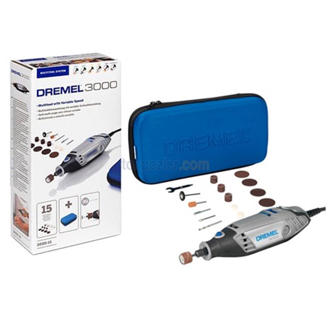 Dremel 3000 El Motoru 130 Watt 15 Aksesuarlı ve Çantalı