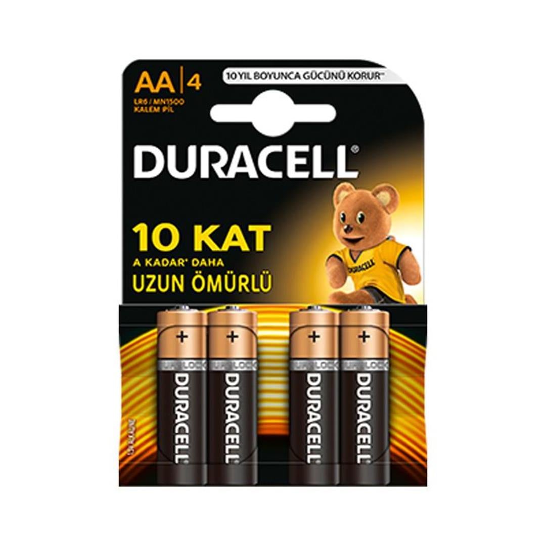 Duracell Alkalin AA Kalem Pil 4'Lü Paket