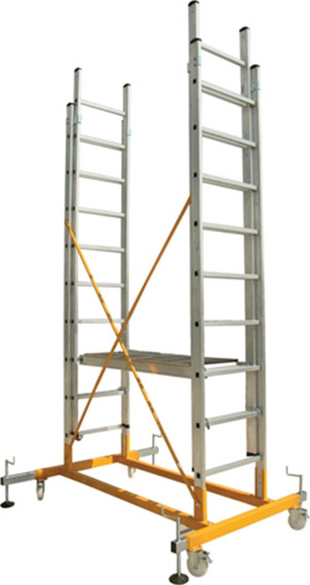 İki Parçalı Platformlu Alüminyum İskele - 2 x 3 metre