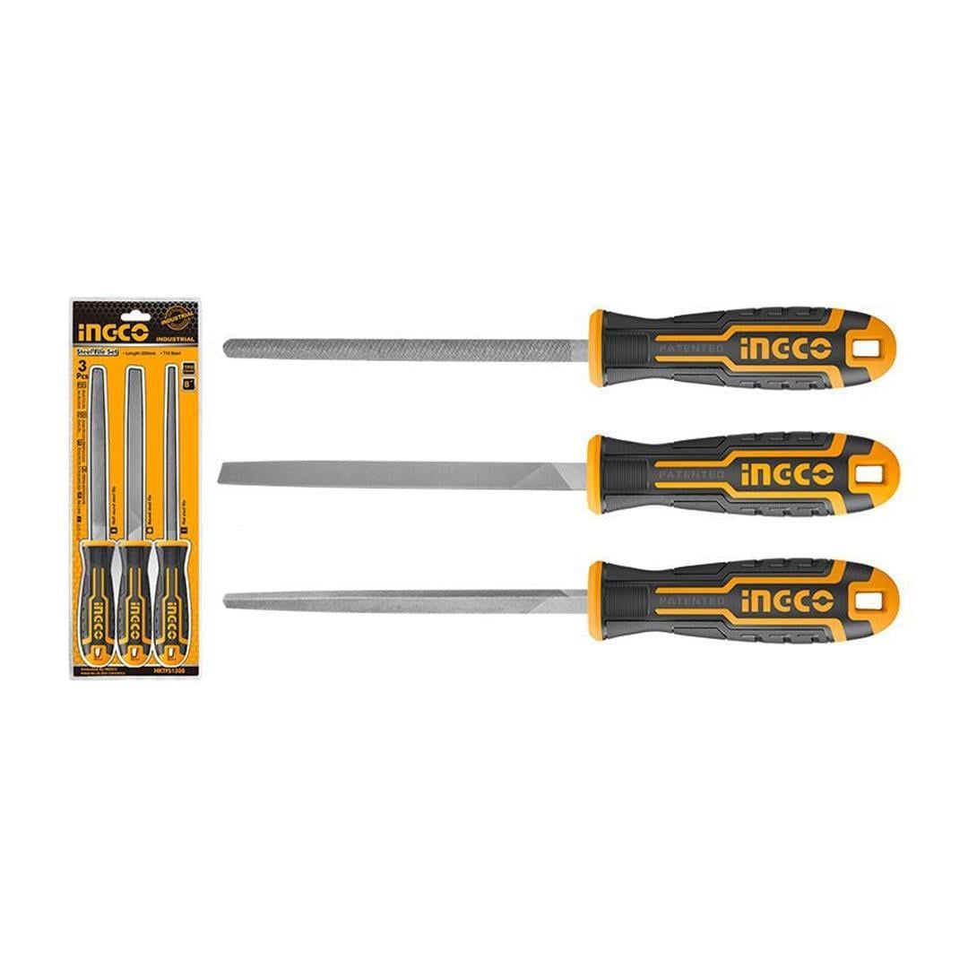 İngco HKTFS1308 Endüstriyel 3'lü Eğe Seti