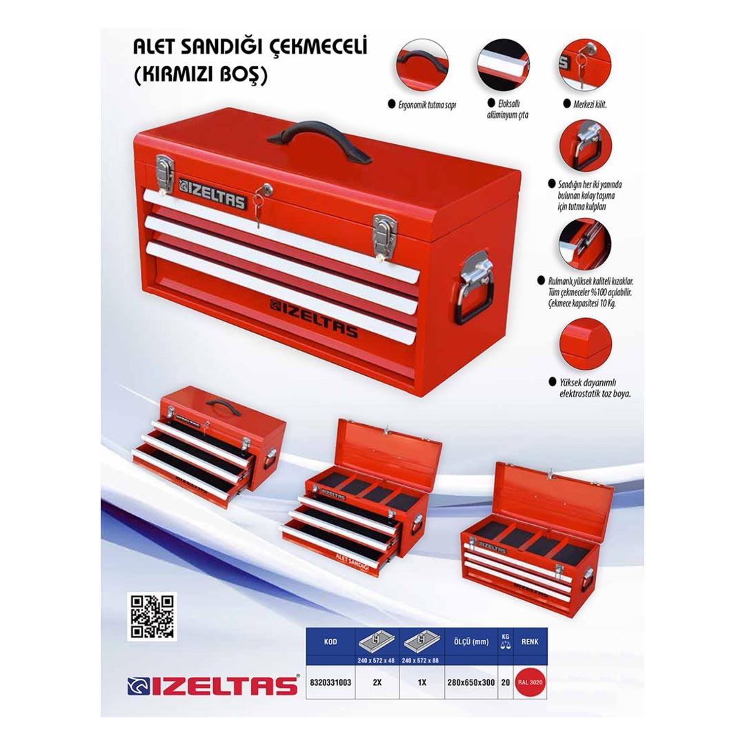 İzeltaş 8320331003 Çekmeceli Takım Alet Sandığı Büyük - Boş
