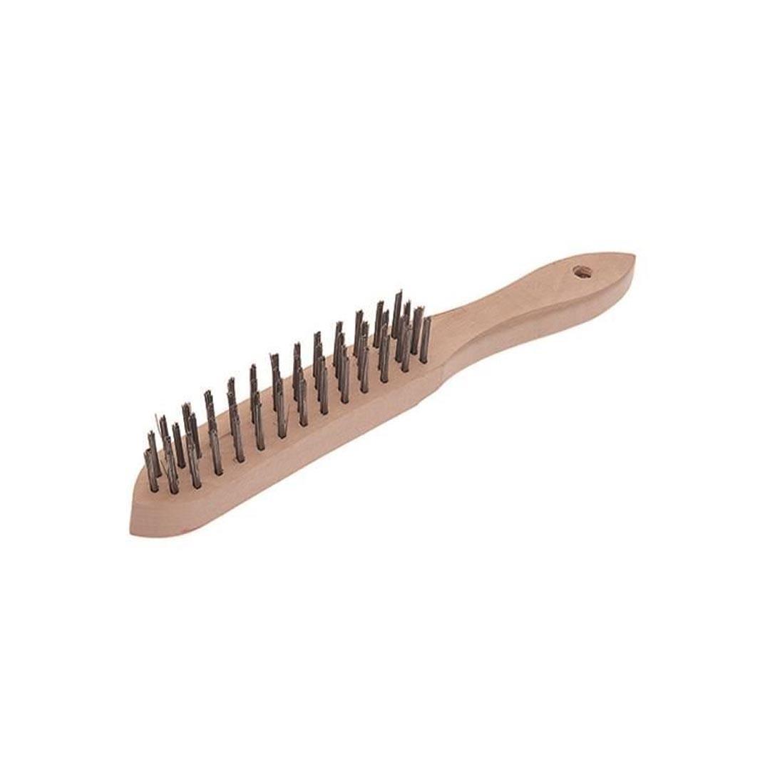 İzeltaş Sıralı Tel Fırça Ağaç Saplı 3 Sıra