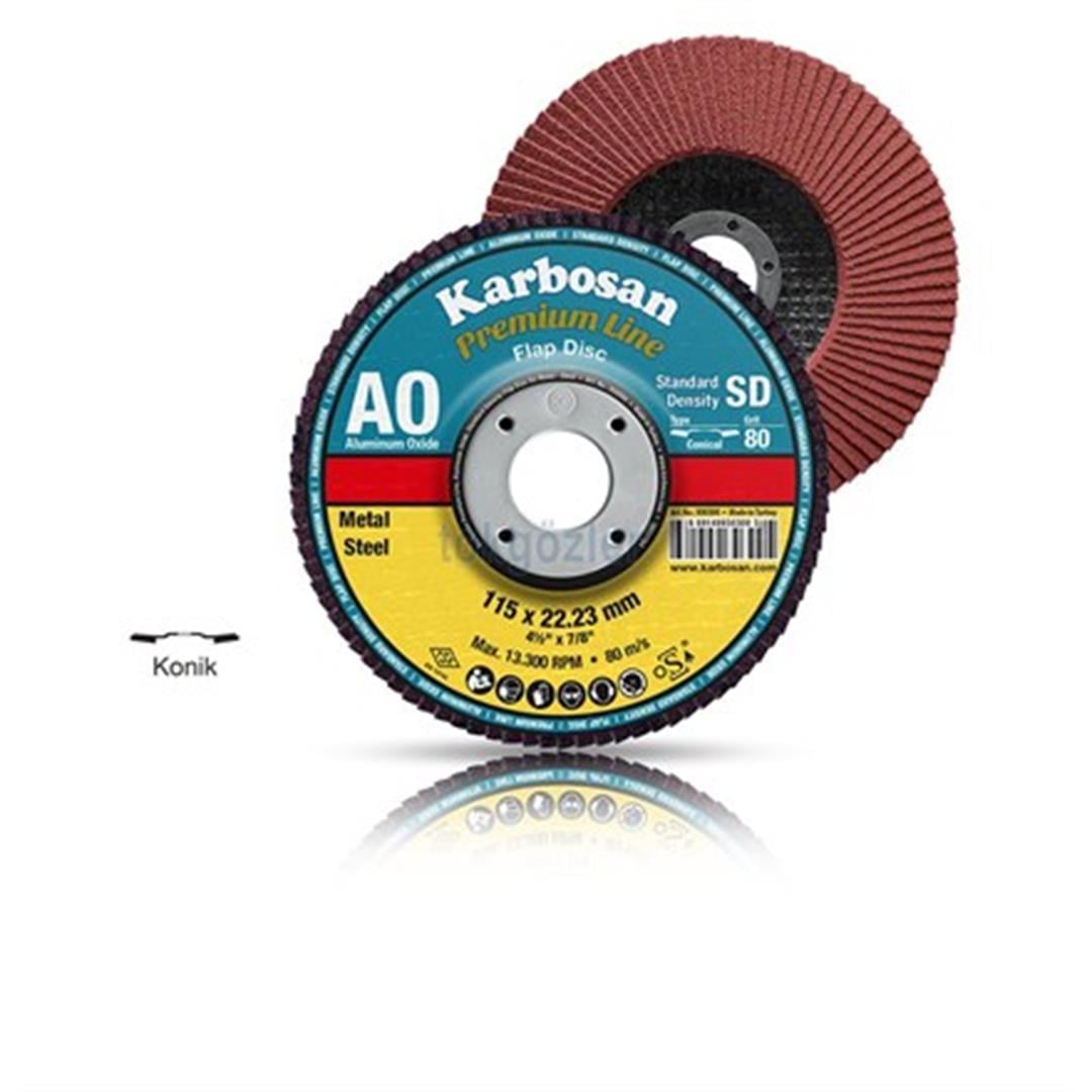 Karbosan 125x22.23 Premium Line AO SD Flap Disk Zımpara 40 Kum 983050