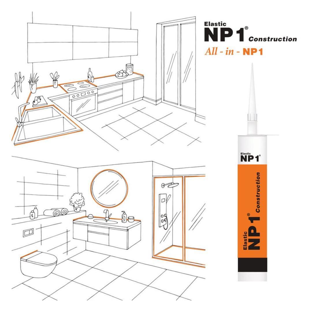 NP1 Construction MS Polimer Bazlı İzolasyon Mastik ve Yapıştırıcı Kartuş  290 ml - Siyah Fiyatı
