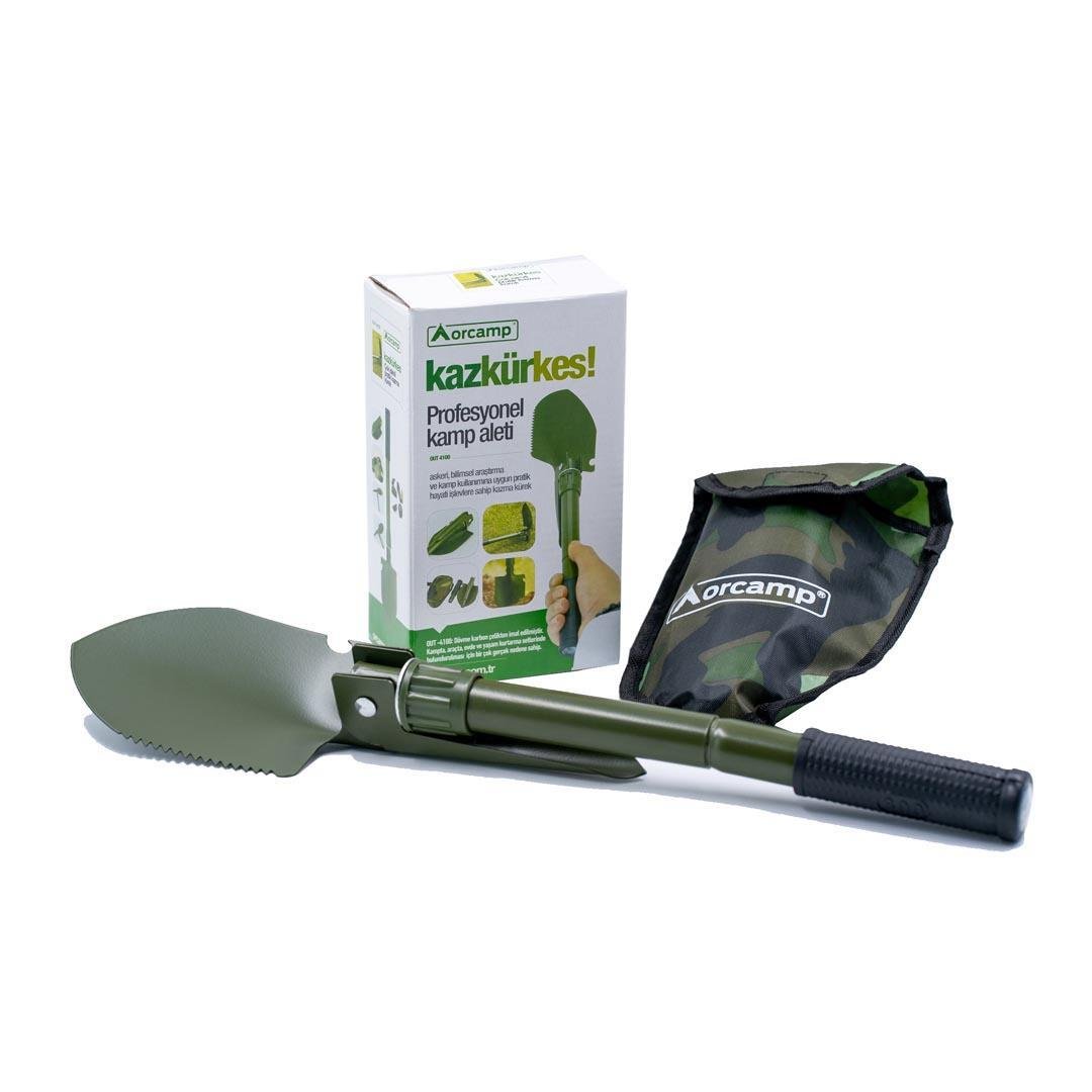 Orcamp OUT-4100 Çok İşlevli Pratik Katlanabilir Metal Kazma Kürek Seti