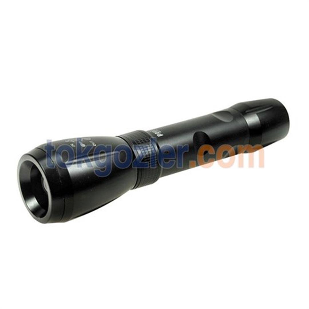 Panther GLK-96-5W T6 Led Silah Aparatlı Şarjlı Fener 1000 Lumen
